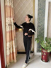 鹿儷秀媽媽秋裝2025新款衛(wèi)衣洋氣中年運(yùn)動服套裝女春秋大碼寬松婆婆套裝 黑色【高品質(zhì)運(yùn)動服】 2XL 【建議117-129斤】 曬單實(shí)拍圖