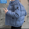 馬萊華斯棉衣男外套冬季加厚保暖晉江棉服潮帥氣休閑韓版防風(fēng)褂子男士棉襖 8228藍色 XL 曬單實(shí)拍圖