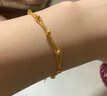 萃華足金999雙層光珠黃金手鏈甜美金鏈金手串送女友老婆生日禮物 約2.5g 曬單實(shí)拍圖