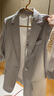 Navigare意大利小帆船女中袖西服休閑單西通勤西裝外套2311805501 灰 S  曬單實(shí)拍圖