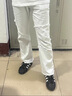 衣然呈品歐美vibe毛邊修身微喇牛仔褲男春秋美式高街hiphop直筒長(zhǎng)褲子男褲 白色 L【建議110-125斤】 曬單實(shí)拍圖