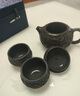 璽翰雅（ROYHOYE）宜興紫砂壺原礦浮雕西施壺純手工茶壺高檔泡茶壺套裝紫砂功夫茶具 浮雕西施黑金砂一壺兩杯 曬單實(shí)拍圖