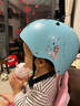迪士尼（Disney）兒童頭盔帶燈男女輪滑護具自行車(chē)溜冰鞋滑板平衡車(chē)滑步車(chē)安全頭盔 冰雪奇緣青色可調盔 均碼 曬單實(shí)拍圖