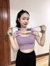 運(yùn)動(dòng)內(nèi)衣女瑜伽服防震跑步跳繩背心上衣防下垂外穿一體文胸聚攏 紫色【固定杯】 S 【建議70斤-85斤】 曬單實(shí)拍圖