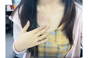 老鳳祥愛心蝴蝶結(jié)黃金吊墜足金在逃公主金項鏈送女友老婆七夕節(jié)生日禮物 5G蝴蝶愛心吊墜(約1.55g)+金色銀鏈 曬單實拍圖
