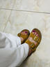 他她TATA厚底勃肯鞋女沙灘拖鞋女外穿涼鞋女2025夏季4QY03BT5黃棕 37 曬單實(shí)拍圖