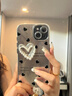 圣圖朗羽紗閃粉鏡珍珠愛(ài)心適用iPhone15promax蘋(píng)果14手機殼蝴蝶結女11閃粉鏡頭膜12新款硅膠13防摔保護套 閃粉鏡羽紗殼-滿(mǎn)屏愛(ài)心+珍珠愛(ài)心 iPhone 13 曬單實(shí)拍圖