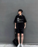 型于格重磅純棉短袖T恤男生2025夏季潮牌美式寬松上衣大碼半袖衣服男裝 3592黑色+3497深灰 (2件裝) 4XL 建議(180-195斤) 曬單實拍圖