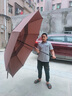 魅馳長(zhǎng)柄雨傘特大號(hào)暴雨傘男生加固加厚結(jié)實(shí)抗風(fēng)下雨接娃神器大傘 直徑1.8米（4-5人用）咖啡 曬單實(shí)拍圖