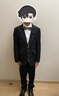 羅蒙兒童西裝套裝花童禮服中大童鋼琴演出服  黑白線(xiàn)四件套 140 曬單實(shí)拍圖