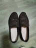 卡帝樂(lè )鱷魚(yú)（CARTELO）豆豆鞋男春秋季2026新款磨砂反絨皮懶人一腳蹬小皮鞋樂(lè )福駕車(chē)鞋男 黑色 41 曬單實(shí)拍圖
