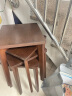 家逸凳子家用可叠放实木小板凳餐厅椅子创意方凳简约吧台矮凳 实拍图