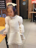 IVY HOUSE常春藤兒童裝女童春季新款親子裝小香風(fēng)氣質(zhì)背心裙連衣裙洋氣百搭 米白色 110cm(110/56) 曬單實(shí)拍圖