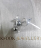 六福珠寶 鉑950啵啵圓珠鉑金耳釘 計價(jià) G07TBPE0006 約1.17克 曬單實(shí)拍圖