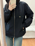 TOMMY HILFIGER【輕舒適】25新款春夏女防潑水輕薄休閑連帽風(fēng)衣款?yuàn)A克03979 藏青色DW5 XS （推薦：80-100斤） 曬單實(shí)拍圖