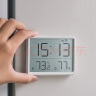 冰箱贴磁吸时钟桌面电子温湿度计闹钟母婴家用壁挂温湿度表厨房钟 磁吸黑色 实拍图