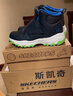 Skechers斯凱奇秋冬童鞋寶寶雪地靴高幫兒童棉鞋男童保暖棉靴 8701647L 曬單實(shí)拍圖