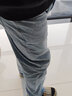 沐秋秋冬男棉牛仔褲胖直筒寬松加肥加大碼淺色闊腿大褲腳新塘中年休閑 淺藍色*薄款 38 曬單實(shí)拍圖