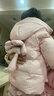 寶寶嬰兒童羽絨服一歲男寶女加厚0-1-3歲分體短外套兩件套裝2025 2209粉色上衣+背帶褲 90 (請(qǐng)勿貪大 建議身高85-95cm) 曬單實(shí)拍圖