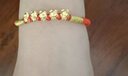 蒂蔻（Tico）本命年生肖龍足金五福龍黃金轉(zhuǎn)運(yùn)珠手鏈小孩款兒童金飾周歲禮物  曬單實(shí)拍圖