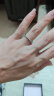 YYEU银气质排钻线条戒指女日系简约小巧交叉小清新手指环 s925银 银色线条戒指 实拍图