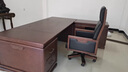 孔邱銘閣新中式老板桌椅組合實(shí)木總裁辦公桌書(shū)柜高端白蠟木大班臺簡(jiǎn)約大氣 2.0米辦公桌帶側桌 曬單實(shí)拍圖
