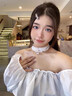 自由說花邊蕾絲蝴蝶結頸飾puppy鈴鐺choker項圈女頸帶情侶有趣甜酷軟妹 粉色項圈+牽引繩 曬單實拍圖