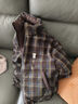 PSO Brand【林更新同款】雙面穿羽絨服男三防90絨復古厚外套女美式冬裝上衣 深咖棕-格紋棕 CoffeeBrown S 曬單實(shí)拍圖