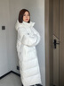 匹克（PEAK）長(cháng)款連帽羽絨服女秋冬新款寬松保暖防風(fēng)過(guò)膝運動(dòng)外套 本白 M 曬單實(shí)拍圖