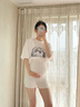 雅鹿孕婦安全褲7A抑菌棉襠防走光打底褲內(nèi)褲二合一托腹褲夏季薄款短褲 【黑色+膚色】 2條 XL (適合120-150斤) 曬單實(shí)拍圖