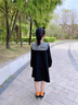 G.DUCKKIDS女童連衣裙春秋季2025新款兒童裝時(shí)髦公主洋氣中大童女孩秋裝裙子 黑色【春季款】 140 建議9-10歲 曬單實(shí)拍圖