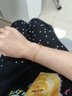 中國黃金（CHINA GOLD）黃金手鏈足金鳳尾手鏈男女手串送媽媽老婆女友節日生日情人節禮物 足金手鏈+禮盒+賀卡+刻字 曬單實(shí)拍圖