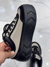 谷帝馳（GUDICHI）丑蔭面包鞋運動(dòng)鞋女2025春款透氣韓版松糕厚底女生大頭休閑鞋女 黑色-升級版 39 標準尺碼 曬單實(shí)拍圖