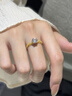 中鑫珠寶人生一克拉黃金鉆戒足金鑲嵌鋯石蕾絲公主戒指求婚結(jié)婚女戒 金重3.74克（14圈號） 曬單實拍圖