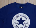 Converse匡威兒童裝男童衛衣春秋印花長(cháng)袖上衣秋款中大童新品運動(dòng)套頭衫 沖浪藍-字母加絨 140 /68 【建議身高128-140cm】 曬單實(shí)拍圖