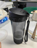 特百惠（Tupperware）茶韻500ML塑料杯男女士學(xué)生夏季運動(dòng)水杯子戶(hù)外便攜大容量 酷炫黑 曬單實(shí)拍圖