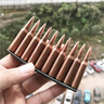 淘老板子彈殼工藝品95真彈殼模型桌面擺件裝飾81老兵收藏戰友禮品 95綠色10顆帶橋 曬單實(shí)拍圖