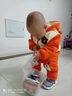 G.DUCKKIDS小黃鴨童裝男童套裝秋冬季2025新款兒童套裝男孩加絨小熊衛衣棉衣 小熊桔紅色ggqgcso 90 建議1~2歲【 80-90cm】 曬單實(shí)拍圖