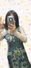 LULUALWAYS秋季法式小香風(fēng)拼接牛仔吊帶連衣裙女 藍(lán)色 M 曬單實(shí)拍圖