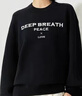 深呼吸DEEP BREATH女裝廓形圓領(lǐng)刺繡字母羊毛針織衫毛衣女A301383 黑 M (3碼) 曬單實(shí)拍圖