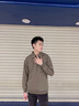 潮與共美式重磅Polo領(lǐng)衛衣男秋季潮牌寬松套頭內搭休閑復古工裝翻領(lǐng)上衣 軍綠色 L 【建議120-135斤】 曬單實(shí)拍圖