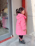 G.DUCKKIDS小黃鴨女童羽絨服中長(cháng)款冬季新款洋氣兒童白鴨絨外套加厚冬裝上衣 粉紅色 110 cm 曬單實(shí)拍圖