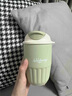 鯨奈斯德國早餐保溫杯豆漿杯家用便攜外帶寬口上班族專(zhuān)用裝粥牛奶咖啡女 綠色【316鋼鎖溫0變質(zhì)】 410ml 曬單實(shí)拍圖