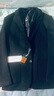羅蒙（ROMON）雙面羊毛呢西服男士加厚秋冬款商務(wù)休閑保暖羽絨內膽西裝呢子外套 短款-SJ2312黑色 175/L碼 曬單實(shí)拍圖