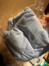 洁丽雅儿童浴巾带帽斗篷新生婴儿洗澡比棉纱布柔软吸水宝宝浴袍 (70*140cm)蓝色小象 实拍图