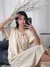黛夢(mèng)思   DAMOS·LOVE2025年新款睡裙女夏季純棉短袖家居服夏天薄款可外穿睡衣女 41265裙 L -女/身高162-167,體重105-125 曬單實(shí)拍圖