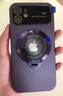 漫畫師 適用蘋果12/16promax手機殼支架磁吸無線充iPhone12ProMax自帶鏡頭膜防摔保護套16plus磨砂電鍍款 蘋果12【暗紫色】支架磁吸磨砂殼 曬單實拍圖