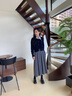 康莉粗跟樂福鞋女春季新款增高百搭黑色JK小皮鞋圓頭約會(huì)單鞋女 黑色 37 曬單實(shí)拍圖