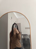 乖米豆大碼設(shè)計(jì)感正肩長(zhǎng)袖女針織衫早秋不規(guī)則胖mm遮肉顯瘦內(nèi)搭打底上衣 咖色 L碼建議100~120斤 曬單實(shí)拍圖