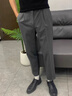 冰隱褲子夏季男士春季2025新款九分西褲感英倫修身小腳休閑西裝褲男 深灰 28 90-100斤 曬單實拍圖